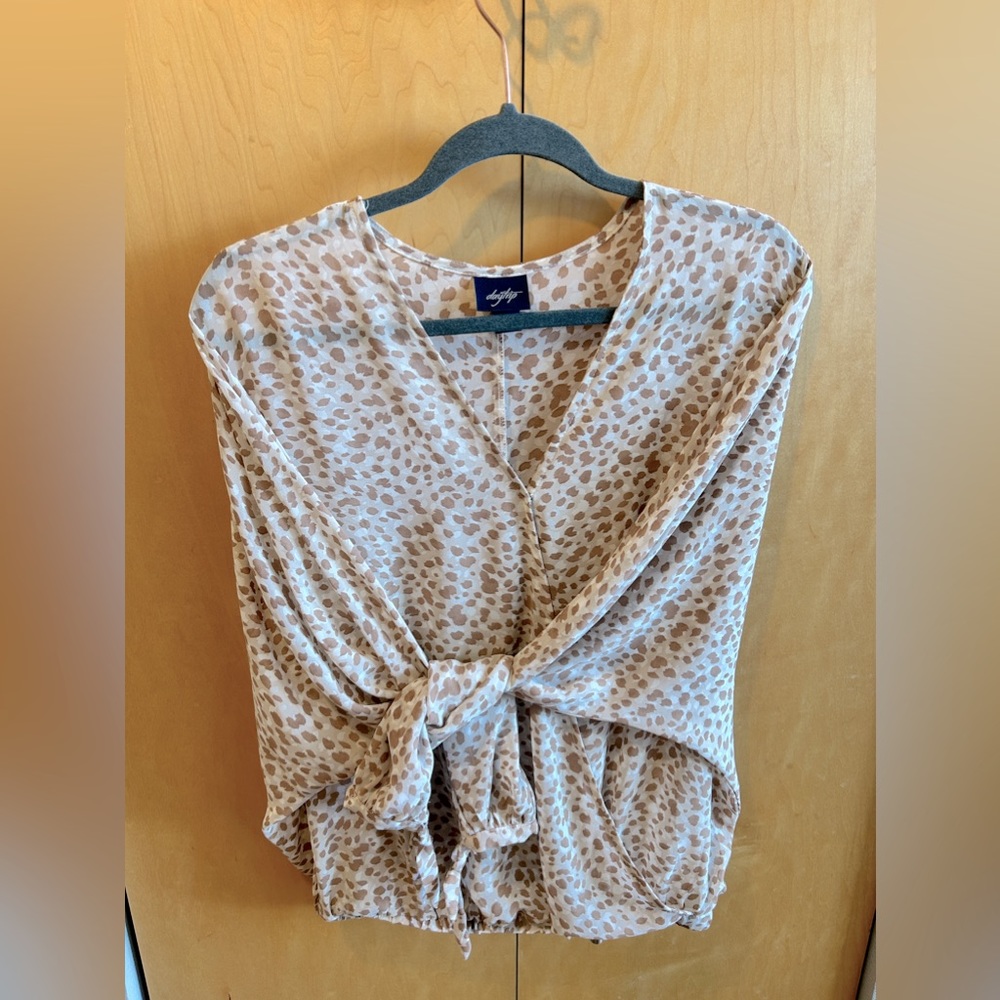 Leopard Road Trip Blouse size small.